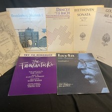 Vintage Lot of 7 Assorted Sheet Music Classical Bach Beethoven Clapton Jones picture