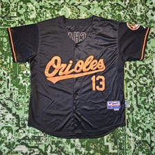 Majestic Manny Machado Jersey XL Tommy Coolbase Baltimore Orioles Mens Size 50 picture
