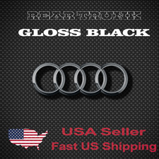 Black Rings Rear Gloss Badge Logo for Audi A4 A5 A6 A7 S6 S7 2017–2020 picture
