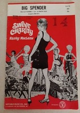 Vintage 1969 Choral Sheet Music SHIRLEY MACLAINE Big Spender  picture