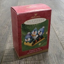 2001 Hallmark Keepsake Ornament Penguins At Play picture