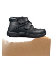 Orthofeet Men's Black Leather Glacier Gorge Comfort Boots - 11 XWide 4E picture