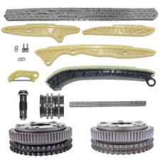 1x Timing Chain Kit + 2x VVT Sprocket Intake for Mercedes M272 W211 W251 W164 picture