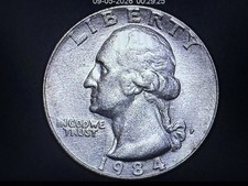 1984 P Washington Quarter Filled P Mint Mark Rare Error Coin Edge Error Nice picture