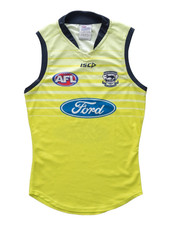 Geelong Cats AFL Fluoro Yellow Player Training Jumper Guernsey ISC Size Medium picture