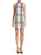 NWOT Diane von Furstenberg DVF Black/White Cotton Stretch Sheath Dress - Size 6 picture