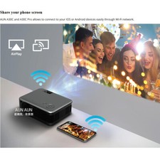 2.4-inch LCD 4K HD A30C Pro Dual WIFI Portable Home Theater Smart TV Projector picture