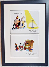 💙 2 Speechless Mel Blanc tribute Warner Bros 8 x 10 inch NEW Frame Chuck Jones picture