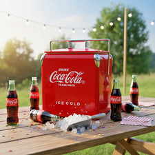 Coca-Cola 14Qt Cooler - Metal Ice Chest for Tailgating, Beach Parties & Outdoor picture