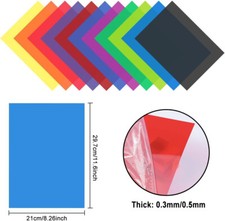 A4 Plastic Sheets 0.3mm/0.5mm Thickness Colorful Options DIY Craft picture