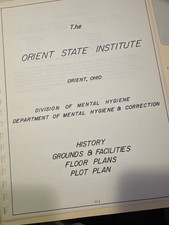 Rare c50s History Plan Map Orient Ohio Insane Asylum State Hospital 12pg COPY picture