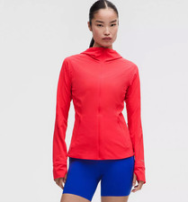 Lululemon CURRENT Mist Over Windbreaker 8 Star Burst Red NWOT Hooded Running picture