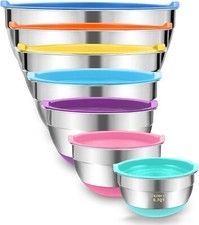 Mixing Bowls With Airtight Lids Set - 7Pc Stainless Steel Nesting Storage Bowls picture