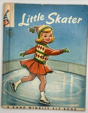 Vintage Rand McNally Elf Book Little Skater 1959 Childrens Storybook Illust picture