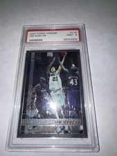 1997 Topps Chrome Tim Duncan Rookie Card PSA MINT 9 #115 SPURS RC picture