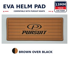 13mm EVA Marine Helm Mat for Pursuit Boats 39x16 Brown Black Faux Teak picture