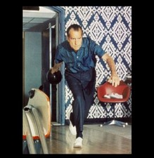 Rare Richard Nixon Bowling PHOTO White House Lanes Republican President Ball picture