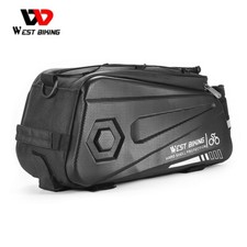 WEST BIKING Waterproof Bike Hard Shell Trunk Bag Bicycle Rear Rack Pack Bag 8.6L picture