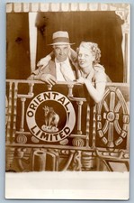 c1940's Woman And Old Man Oriental Limited RPPC Photo Unposted Vintage Postcard picture