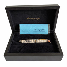 Montegrappa Alexander Hamilton Ltd Edition Rollerball Pen Cream Resin Vermeil picture