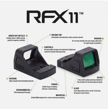 Viridian Weapon Technologies RFX-11 1x16mm Micro 3 MOA Green Dot Sight- 981-0020 picture
