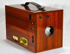 BOX CAMERA ANTIQUE 127-YEAR-OLD  CUSTOM KODAK NO. 4 BULLS-EYE 1897 MODEL PADAUK picture
