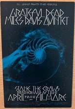 Rare Grateful Dead Miles Davis postcard BG 227 Fillmore 1970 David Singer rock picture