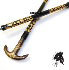 Antique Vintage Stylish Walking Stick Wooden Cane Anchor Handle For Men Women picture