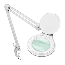 LED Magnifying Lamp – Adjustable Brightness, Clamp Mount - for reading, crafts.. picture