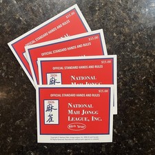 4 Pack 2026 National Mah Jongg League (NMJL) Standard Card red and white picture