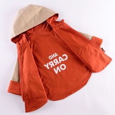 Children wear jackets on both sides picture