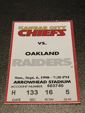 Rare 1998 Charles Woodson & Jon Gruden NFL Debut Ticket- Raiders CHIEFS HOF STUB picture