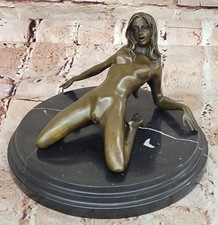 BRONZE Nudes WOMAN Girl Model Erotic sculpture ART statue Marble Figure Figurine picture