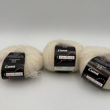 3 Skeins S. Charles Collezione Luna Mohair Silk Lurex Yarn Shade 8 White 696yd picture