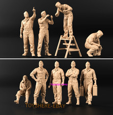 1/144 1/87 1/72 WW2 LUFTWAFFE  GROUND MAINTENANCE CREW BATTLEFIELD 5 picture