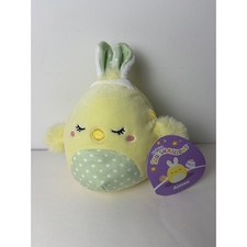 Squishmallows Aimee Yellow Easter Chick Plush Toy 5 inch New w Tags picture