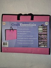 VTG 2004 Jo-Ann Craft Essentials Busy Beaders Hanging Storage Organizer Pink picture