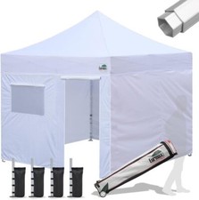 Eurmax 10x10 Full Aluminum Ez Pop Up Party Tent Canopy +Full Zipper Side Walls picture