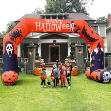 20Ft Halloween Inflatable Archway with 250W Blower, Hexagon Inflatable Arch for picture