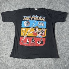 Vtg 1983 The Police Joan Jett REM Tour T-shirt Concert Band Tee 1980s 80s Rock picture