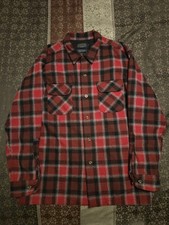 Pendleton the Original Board Shirt Red Plaid Size Large US Wool Made in Mexico picture