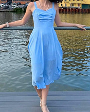 Belle Poque Women’s Small Blue 1950s Inspired Midi Dress, NWT Only worn once picture