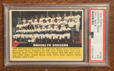 1956 Topps - Brooklyn Dodgers #166 Gray Back PSA 3 (Jackie Robinson)  picture