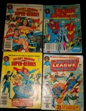 Vintage DC Comics 4 Book Lot Secret Origins Legion Super-Heroes JLA picture