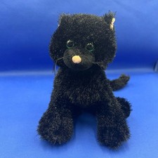 Ganz Webkinz Black Cat Kitten Halloween Plush Stuffed Animal Retired HM135 Retro picture