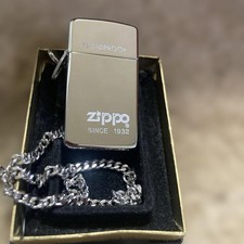 Slim Zippo Oil Lighter with Chain XI picture