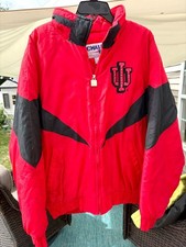 VTG 90s Chalk Line Indiana University Hoosiers Puffer Coat XL Embroidered Rare picture