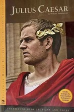Julius Caesar book William Shakespeare classic novel paperback notes Excellent picture