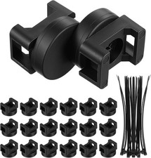 120Pcs Magnetic Zip Tie Mounts – 20 Heavy-Duty Magnet Bases & 100 Nylon Cable picture