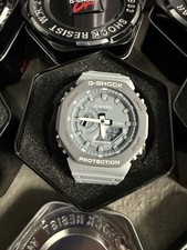 G-SHOCK Shock-Resistant Analog/Digital Quartz Gray Resin Watch w/Box picture